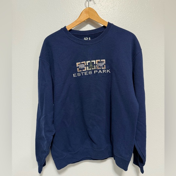 Estes Park Blue Crewneck Size Large - Picture 1 of 4